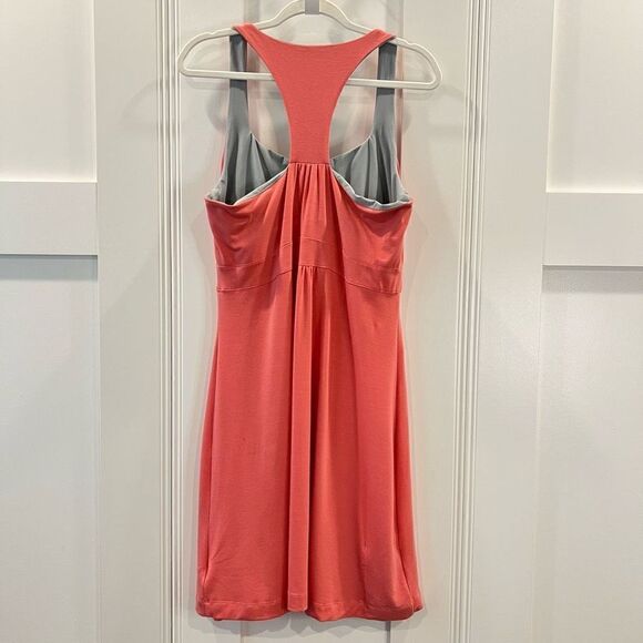 Horny Toad Women’s Large Coral Pink Athletic Mini Tennis Dress Sleeveless Seahor - Picture 6 of 14